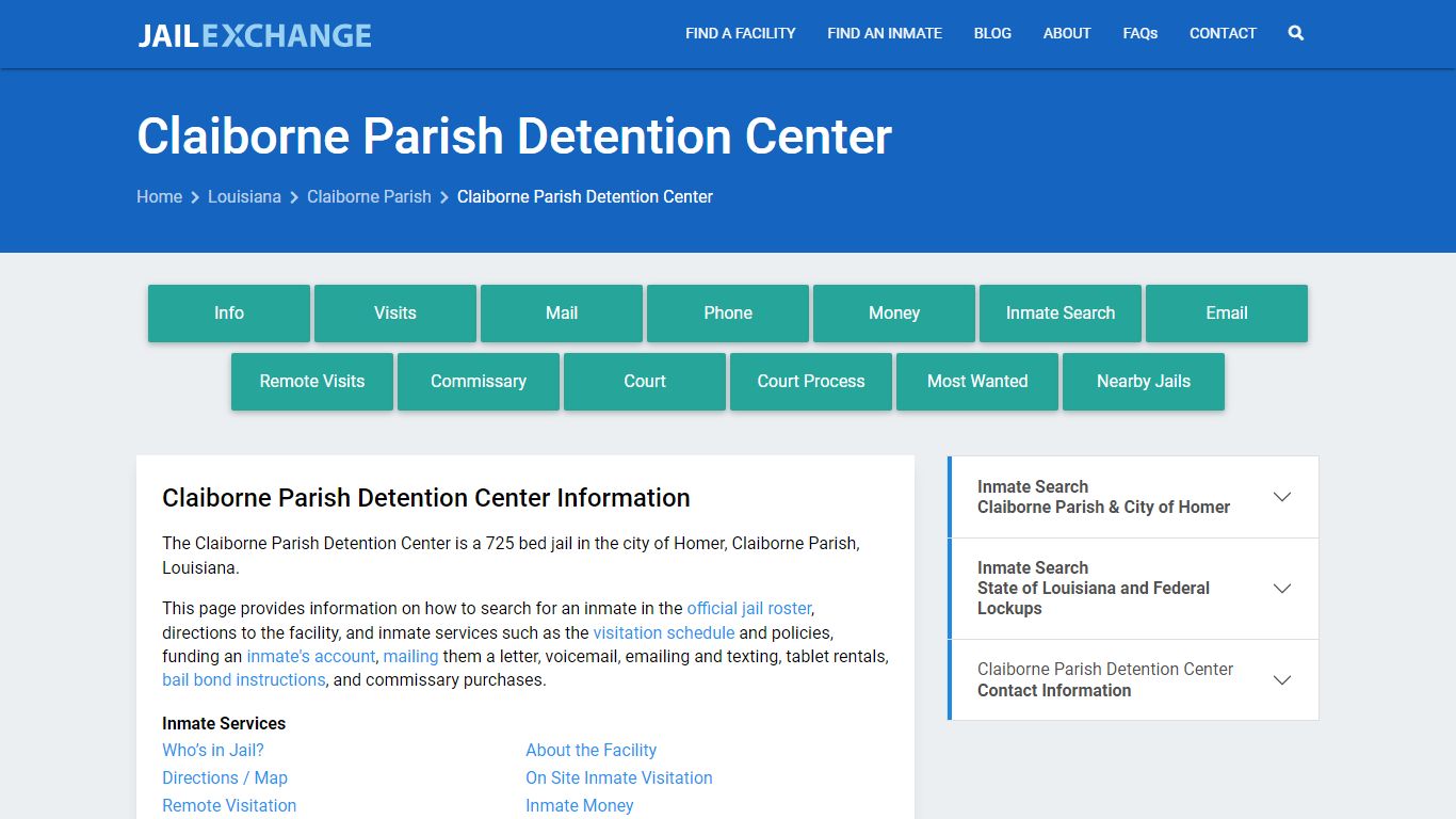 Claiborne Parish Detention Center - Jail Exchange