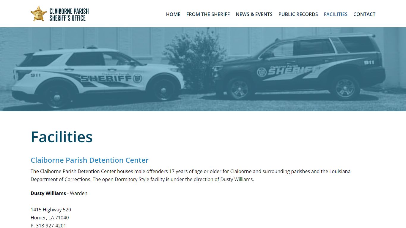 Facilities | Claiborne Parish Sheriff